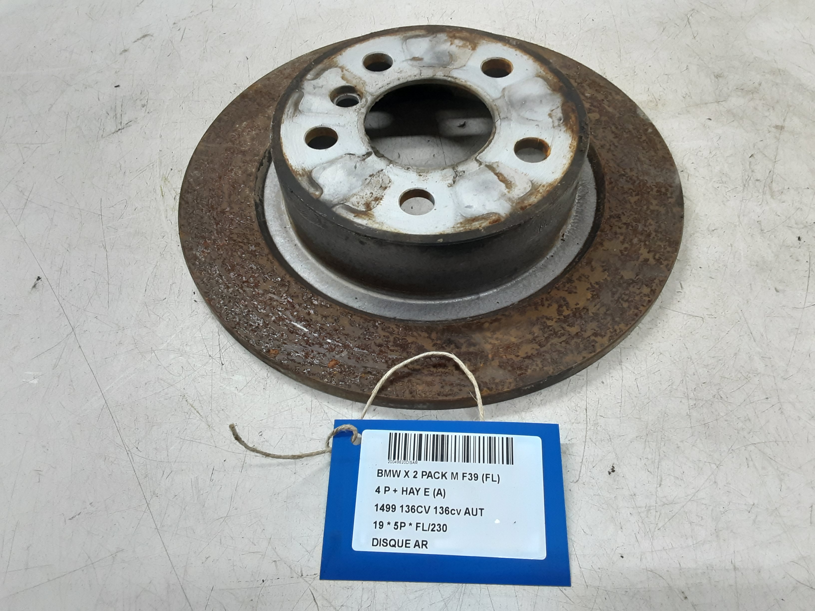 DISQUE ARRIERE Bmw X 2 F39 03/18+