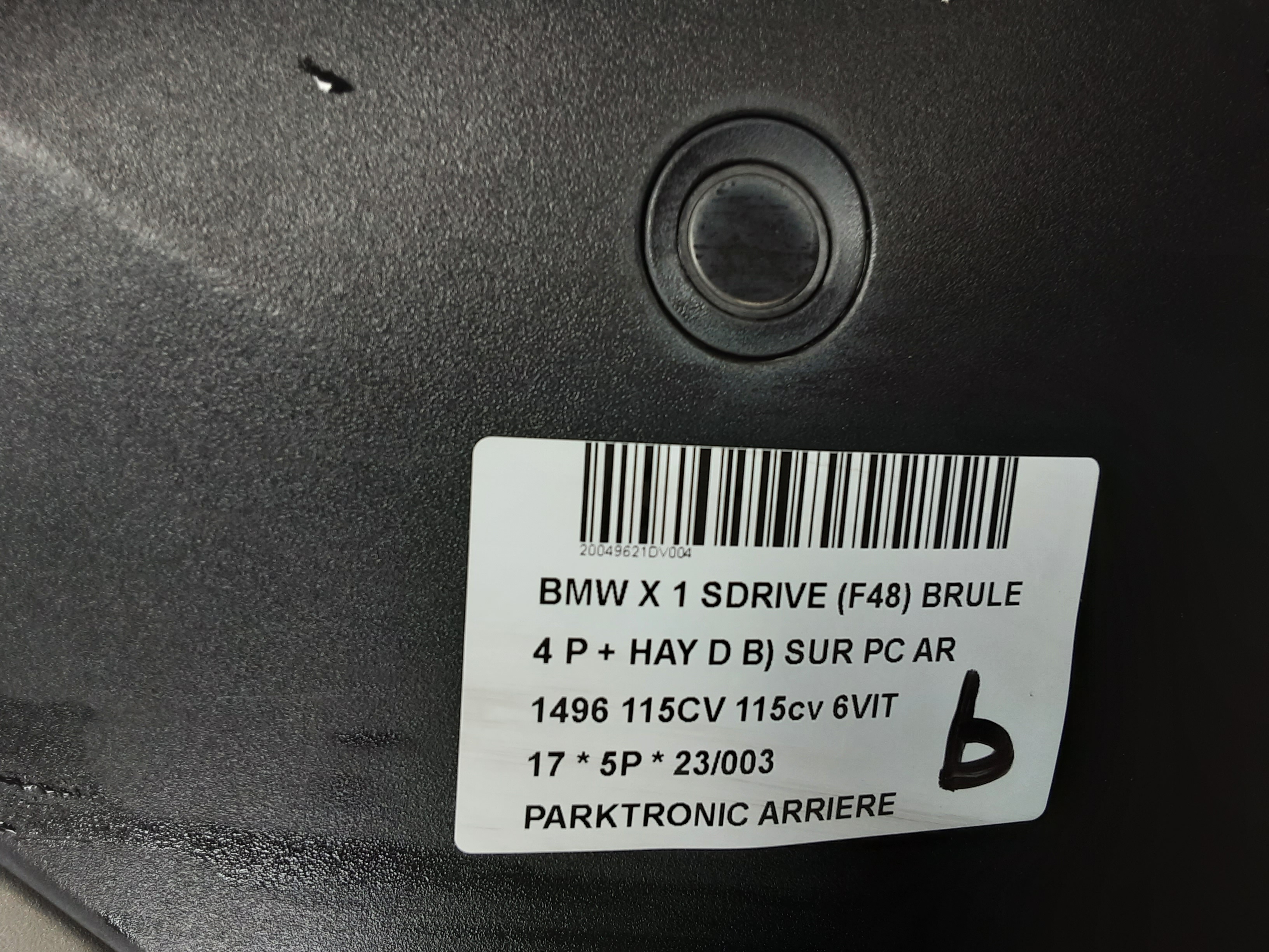 PARKTRONIC ARRIERE Bmw X1 F48 09/15 - 7/19