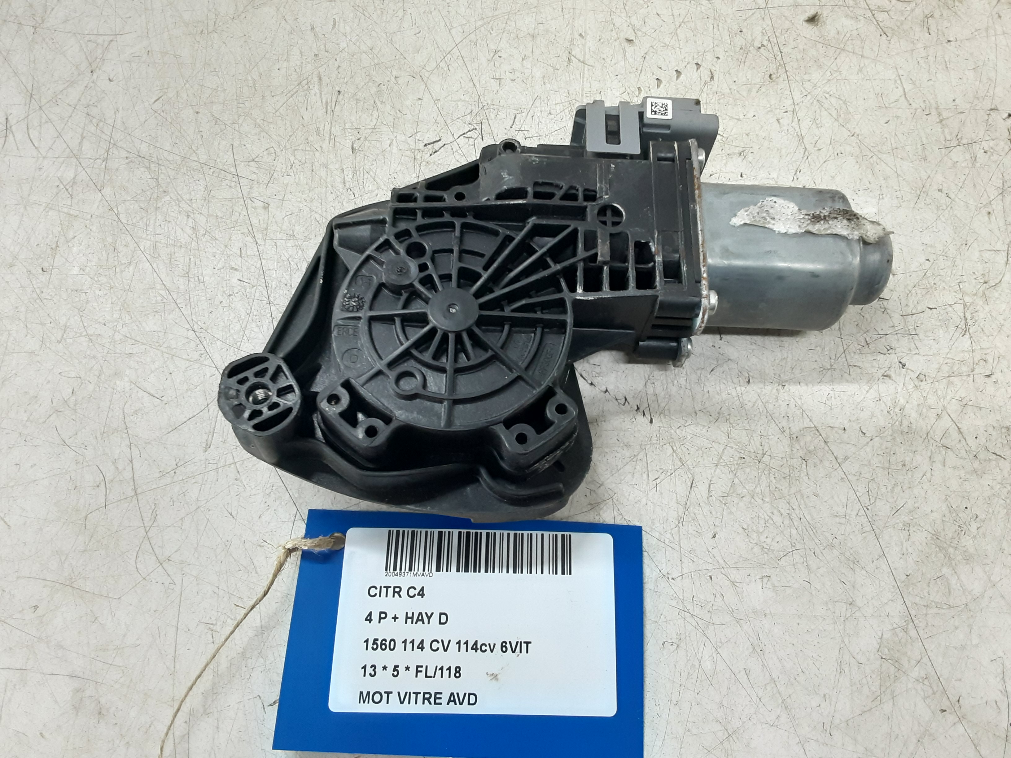 MOTOR RUITMECHANISME VOOR RECHTS Citroen C4 11/10-18