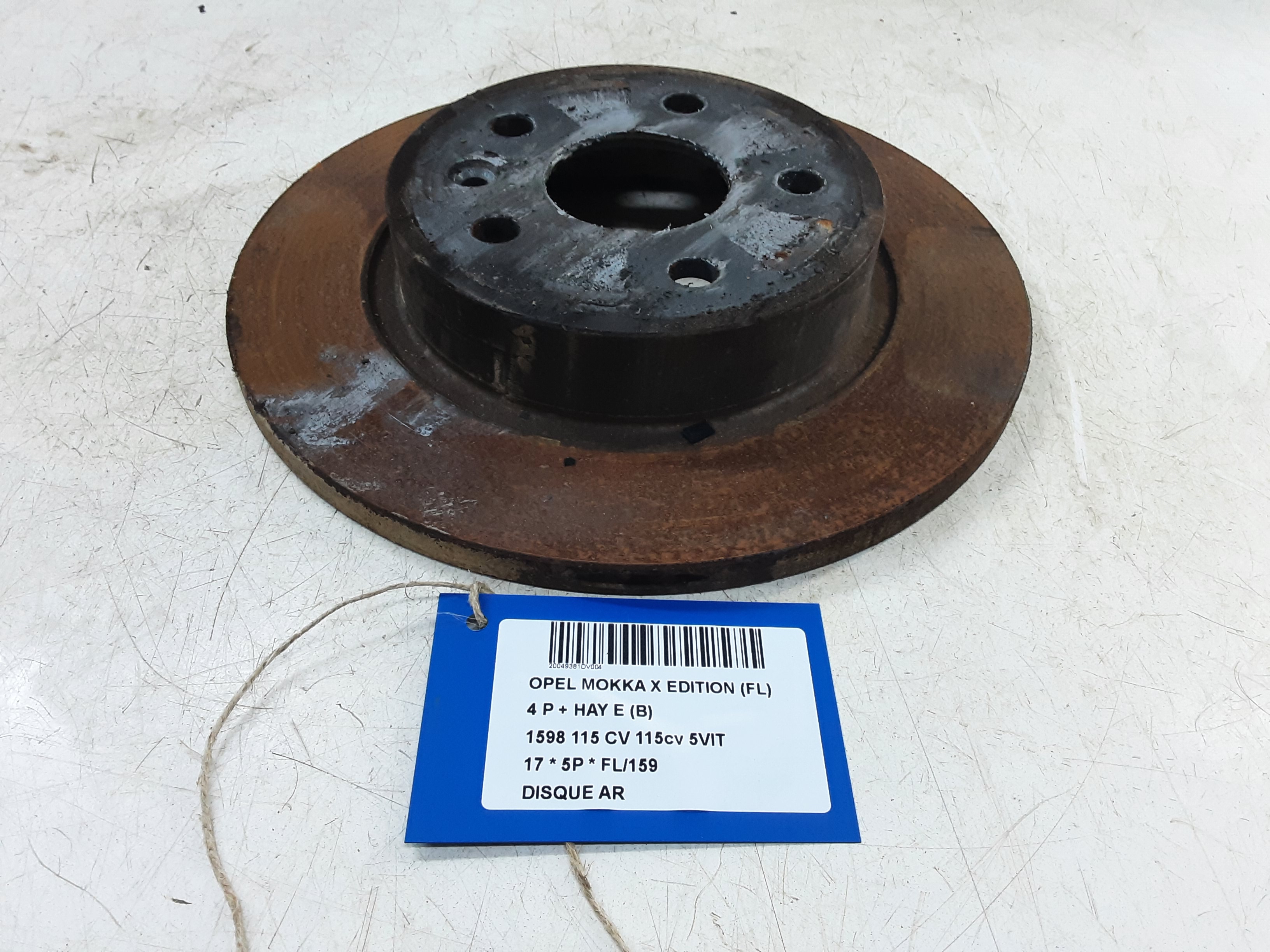 REMSCHIJF ACHTER Opel MOKKA X 10/16 - 21
