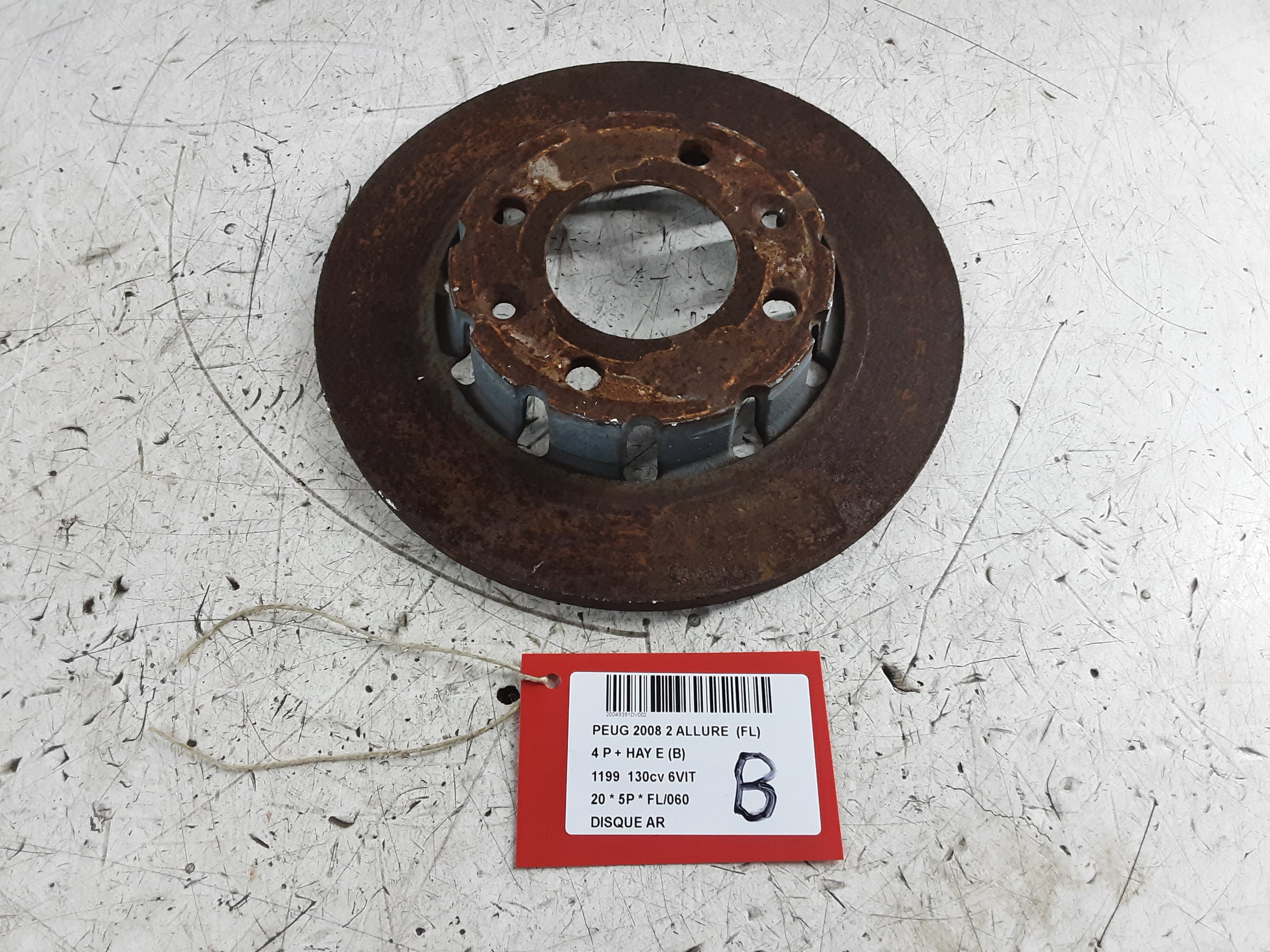 REMSCHIJF ACHTER Peugeot 2008 (2) 8/19+