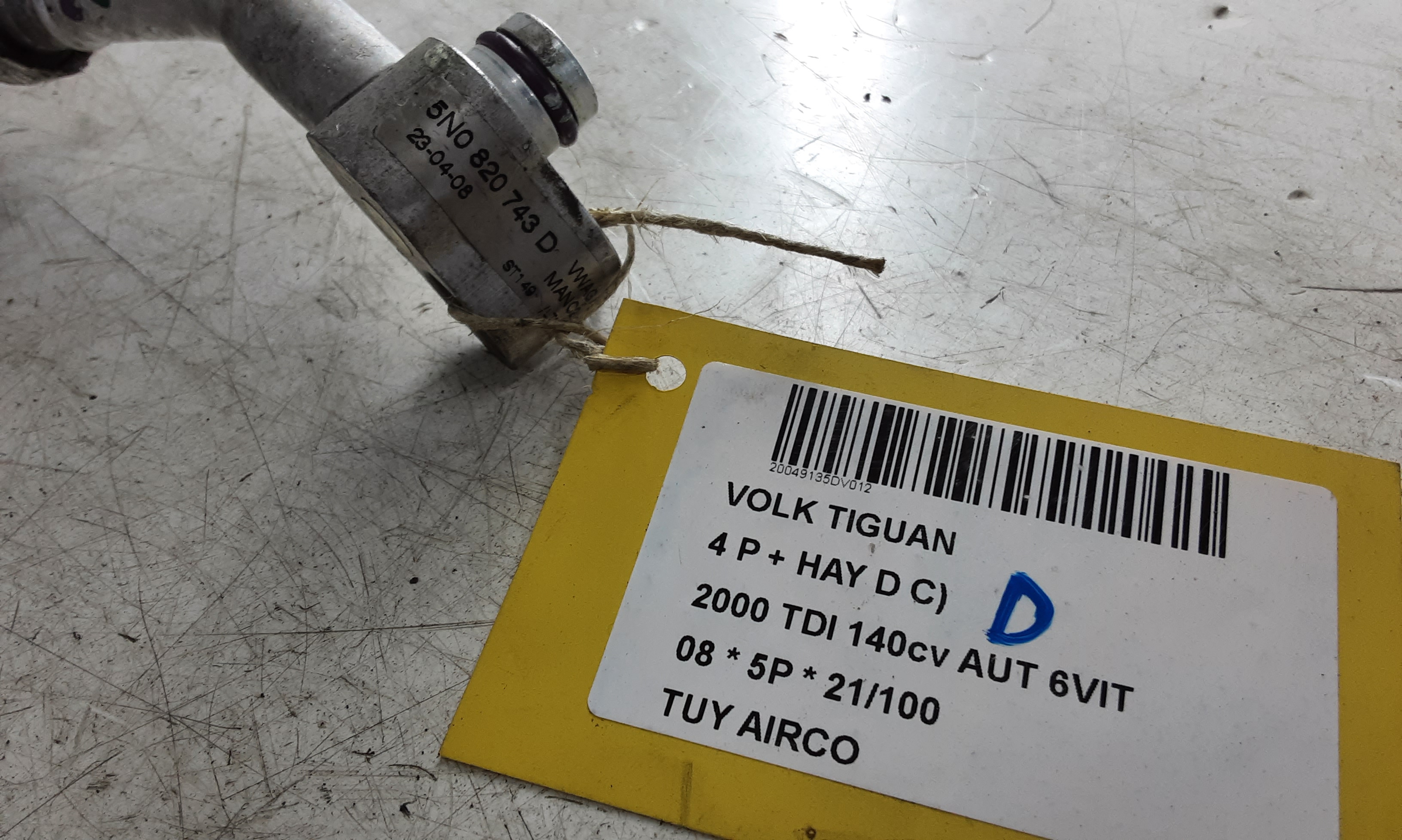 AIRCO LEIDING Vw TIGUAN (1) 10/07 - 06/11