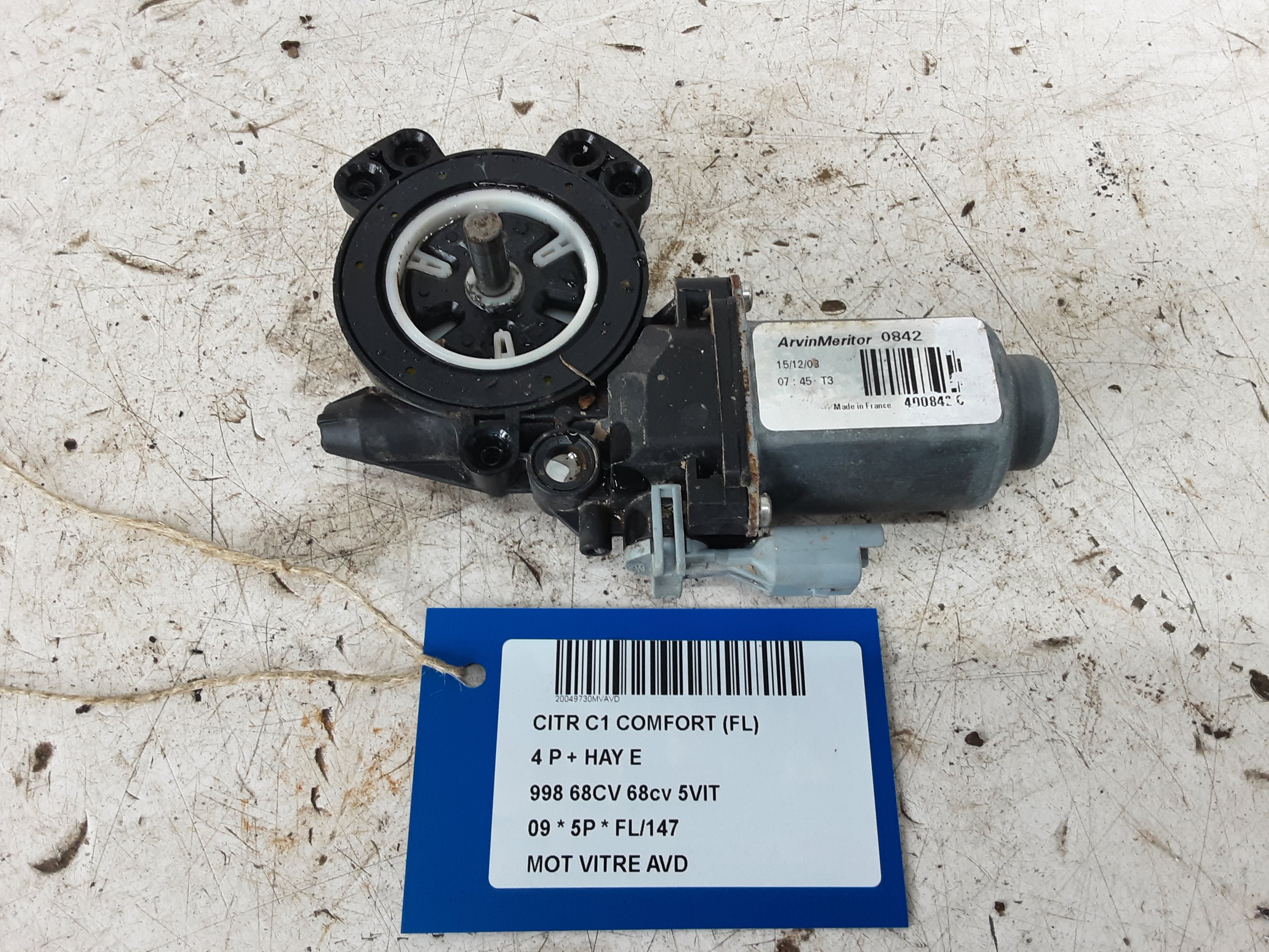 MOTOR RUITMECHANISME VOOR RECHTS Citroen C1 06/05 - 14