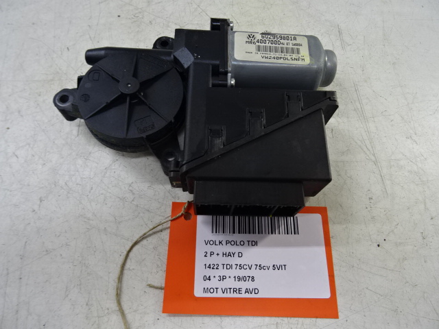 MOTOR RUITMECHANISME VOOR RECHTS Vw POLO (9N) 2/02 - 4/05