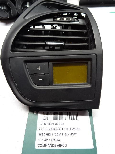 COMMANDE D&#039;AIRCO Citroen C4 PICASSO 02/07 - 13