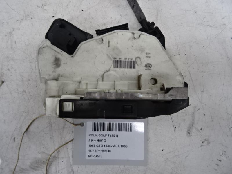 VERROUILLAGE DE PORTE AVANT DROITE Vw GOLF VII 11/12 - 17