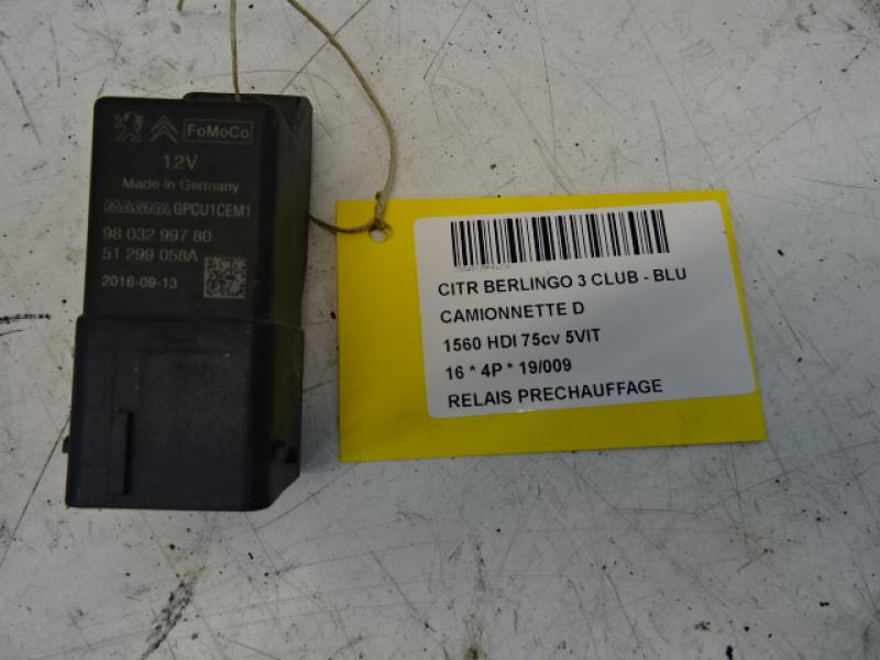 VORGLÜHRELAIS Citroen BERLINGO 08 - 18