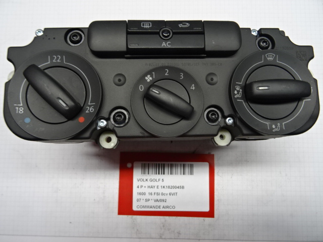 BEDIENINGSPANEEL AIRCO Vw GOLF V 11/03 - 08