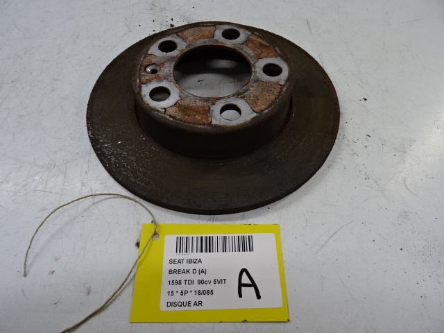 REMSCHIJF ACHTER Seat IBIZA MK4 (6J) 4/12 - 7/2015