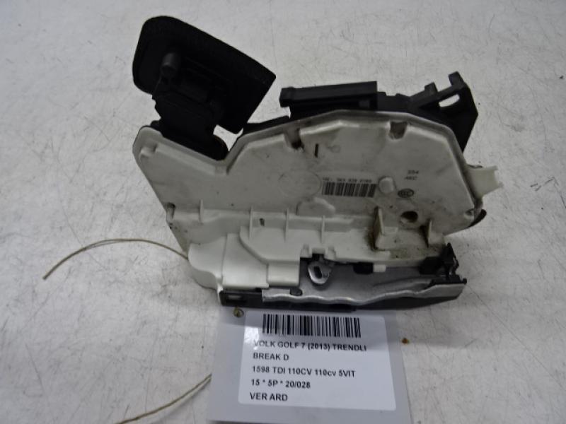 VERROUILLAGE DE PORTE ARRIERE DROITE Vw GOLF VII 11/12 - 17
