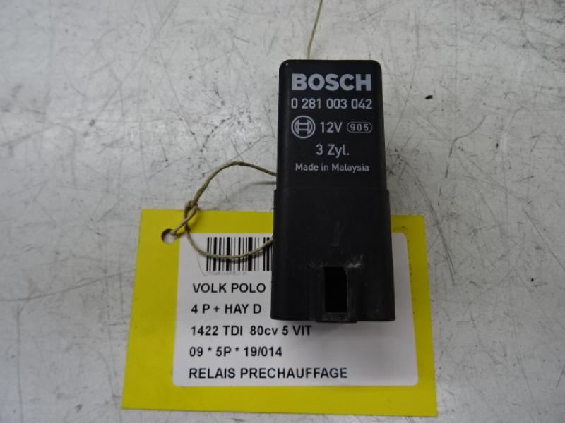 VOORGLOEI RELAIS Vw POLO (9N3) 5/05 - 5/09