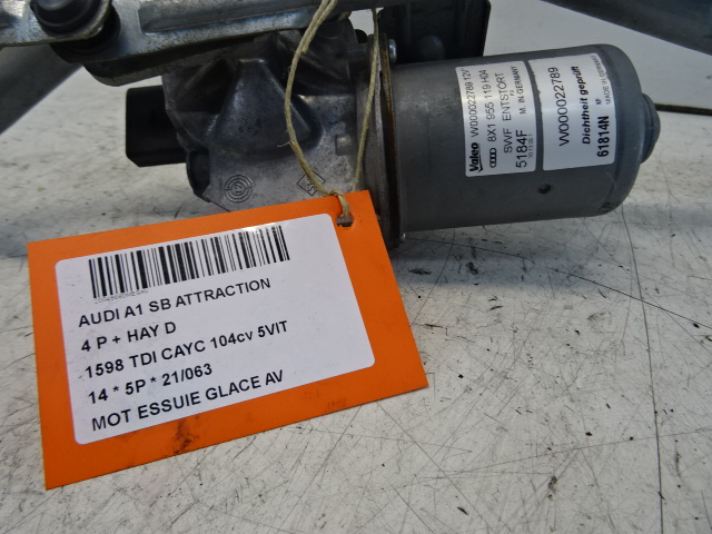 MOTOR RUITENWISSERS VOOR Audi A1 10-14