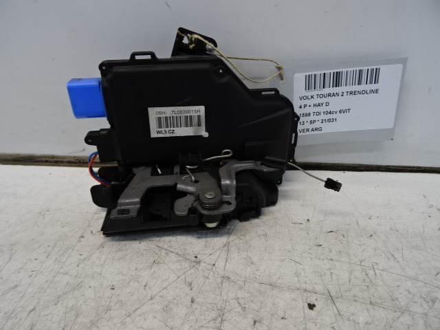 VERROUILLAGE DE PORTE ARRIERE GAUCHE Vw TOURAN 08/10 - 15