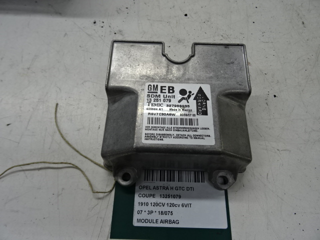 MODULE D&#039;AIRBAG Opel ASTRA H 3/05 - 10 3P/D