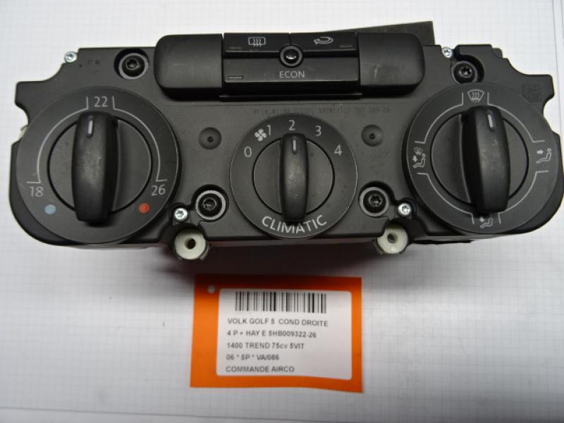 KLIMA SCHALTER Vw GOLF V 11/03 - 08