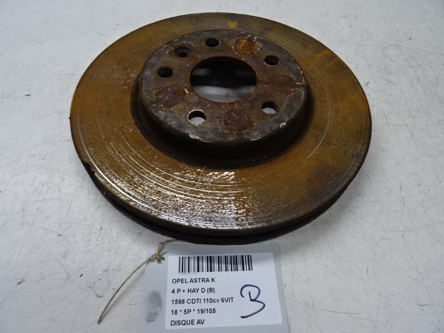REMSCHIJF VOOR Opel ASTRA K 8/15 - 8/19 5P/D