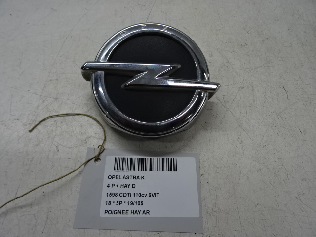 POIGNEE DE HAYON ARRIERE Opel ASTRA K 8/15 - 8/19 5P/D