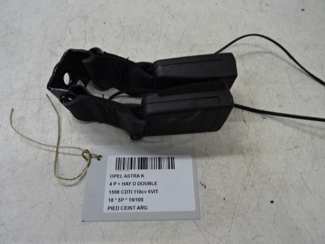 VEILIGHEIDSGORDEL VOET ACHTER LINKS Opel ASTRA K 8/15 - 8/19 5P/D