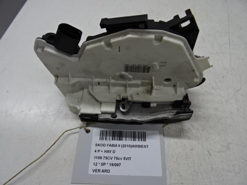 VERGRENDELING ACHTER RECHTS Skoda FABIA (5J) 3/10 - 14