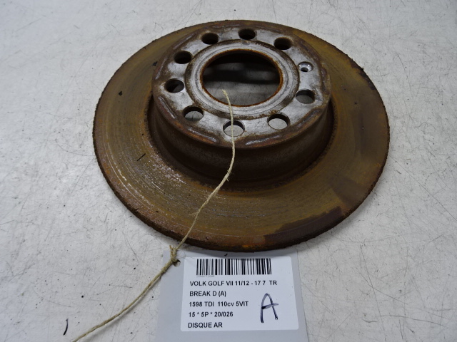 REMSCHIJF ACHTER Vw GOLF VII 11/12 - 17