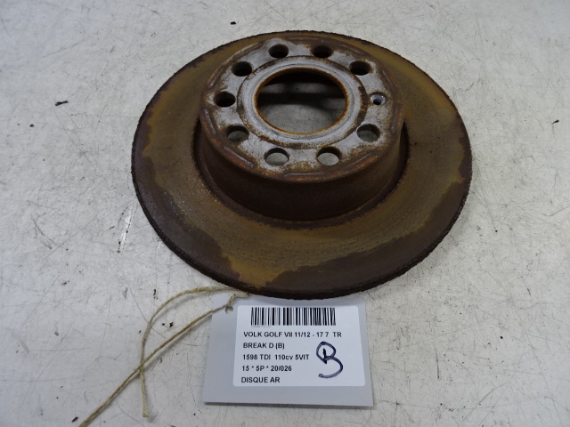 REMSCHIJF ACHTER Vw GOLF VII 11/12 - 17
