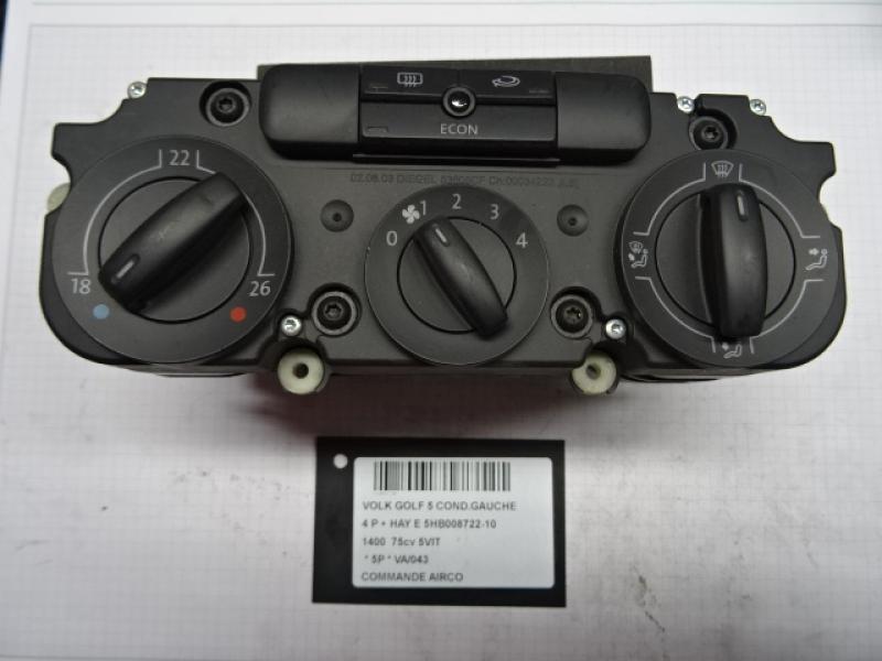COMMANDE D'AIRCO Vw Golf