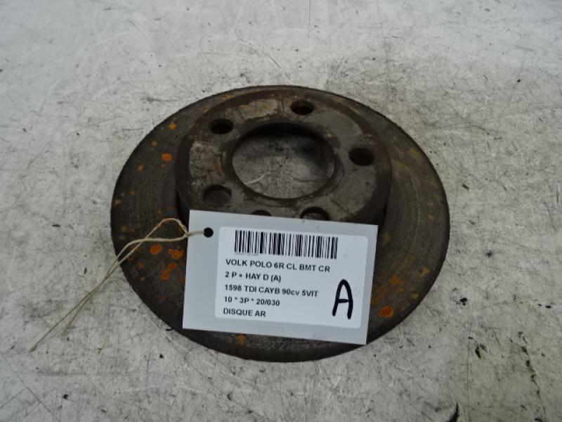 REMSCHIJF ACHTER Vw POLO (6R) 6/09 - 4/14