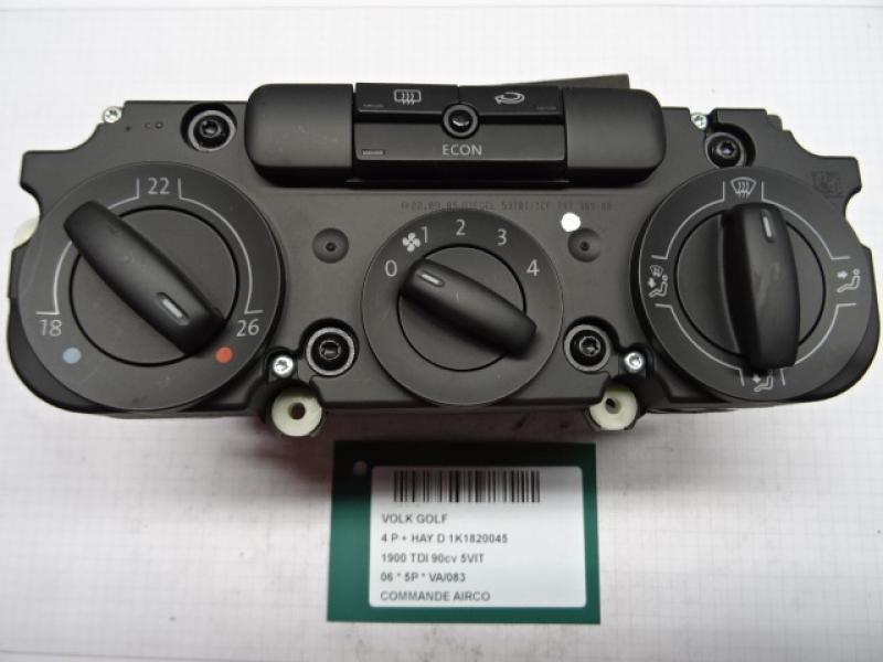 BEDIENINGSPANEEL AIRCO Vw GOLF V 11/03 - 08