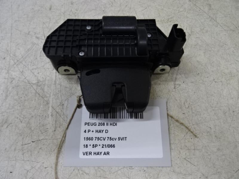 VERROUILLAGE DE HAYON ARRIERE Peugeot 208 8/15 - 20