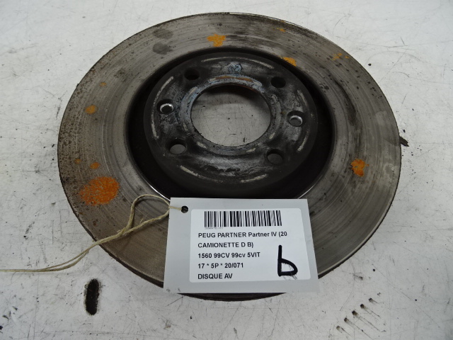 REMSCHIJF VOOR Peugeot PARTNER 08 - 18
