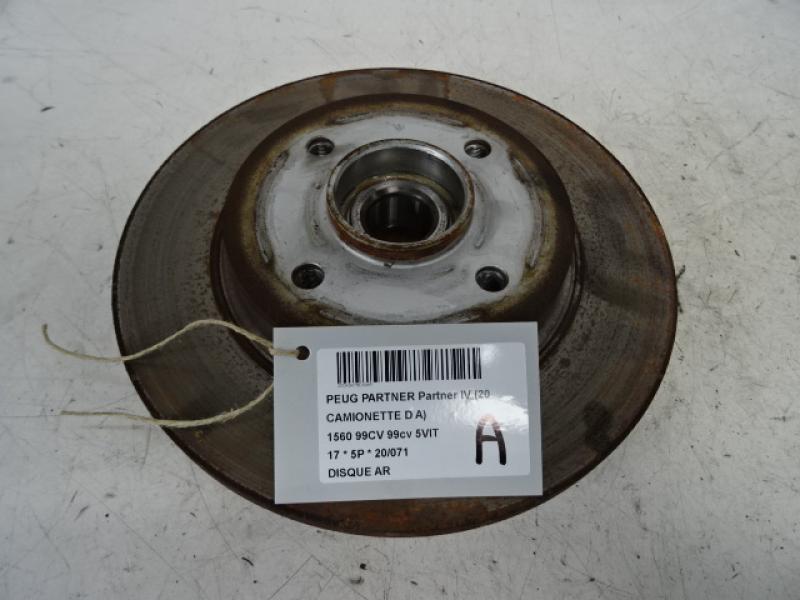 REAR BRAKE DISC Peugeot PARTNER 08 - 18
