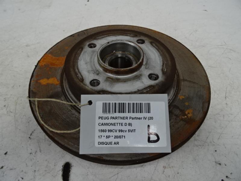 REAR BRAKE DISC Peugeot PARTNER 08 - 18