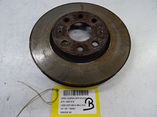 REMSCHIJF VOOR Opel CORSA D 01/11 - 15