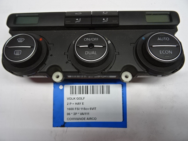 COMMANDE D&#039;AIRCO Vw GOLF V 11/03 - 08