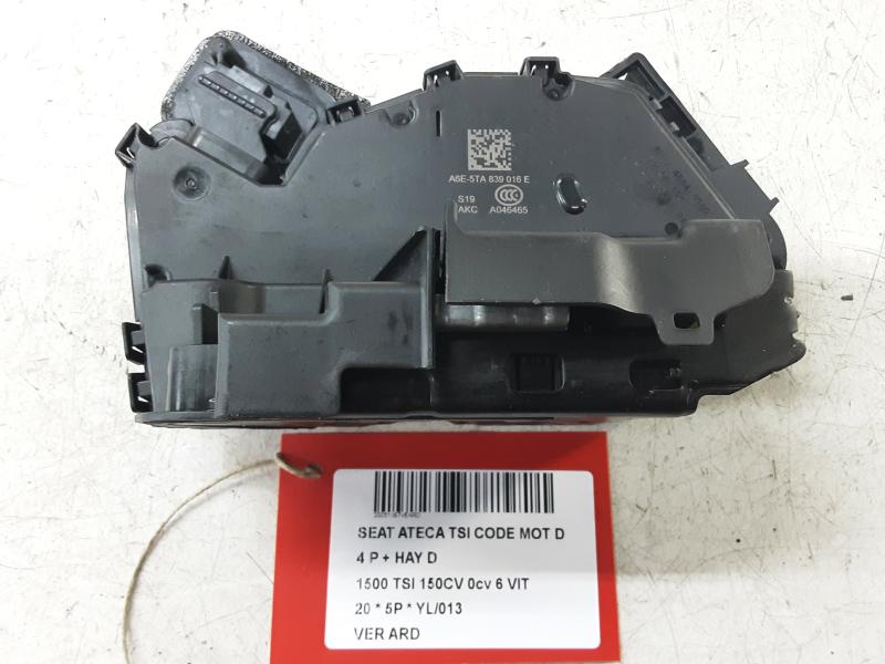 VERGRENDELING ACHTER RECHTS Seat ATECA 9/16+