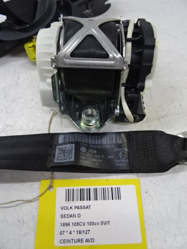 FRONT SEATBELT RIGHT Vw PASSAT 02/05 - 11/10