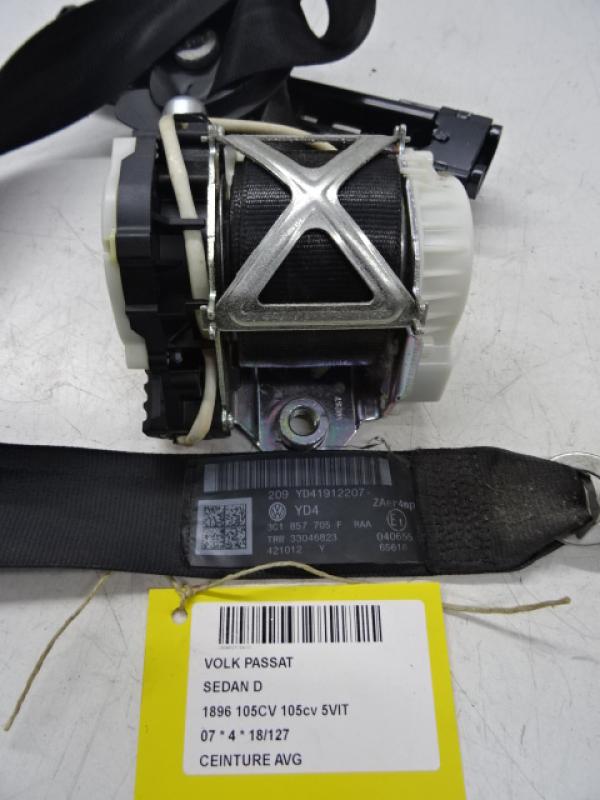 FRONT SEATBELT LEFT Vw PASSAT 02/05 - 11/10