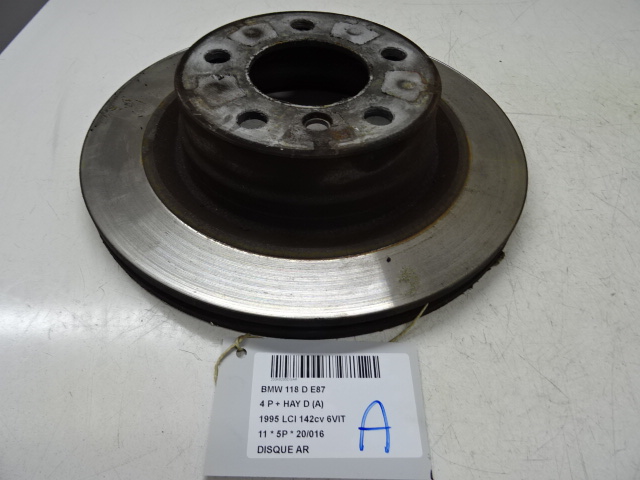 DISQUE ARRIERE Bmw 1 E81/87 4/07 - 12