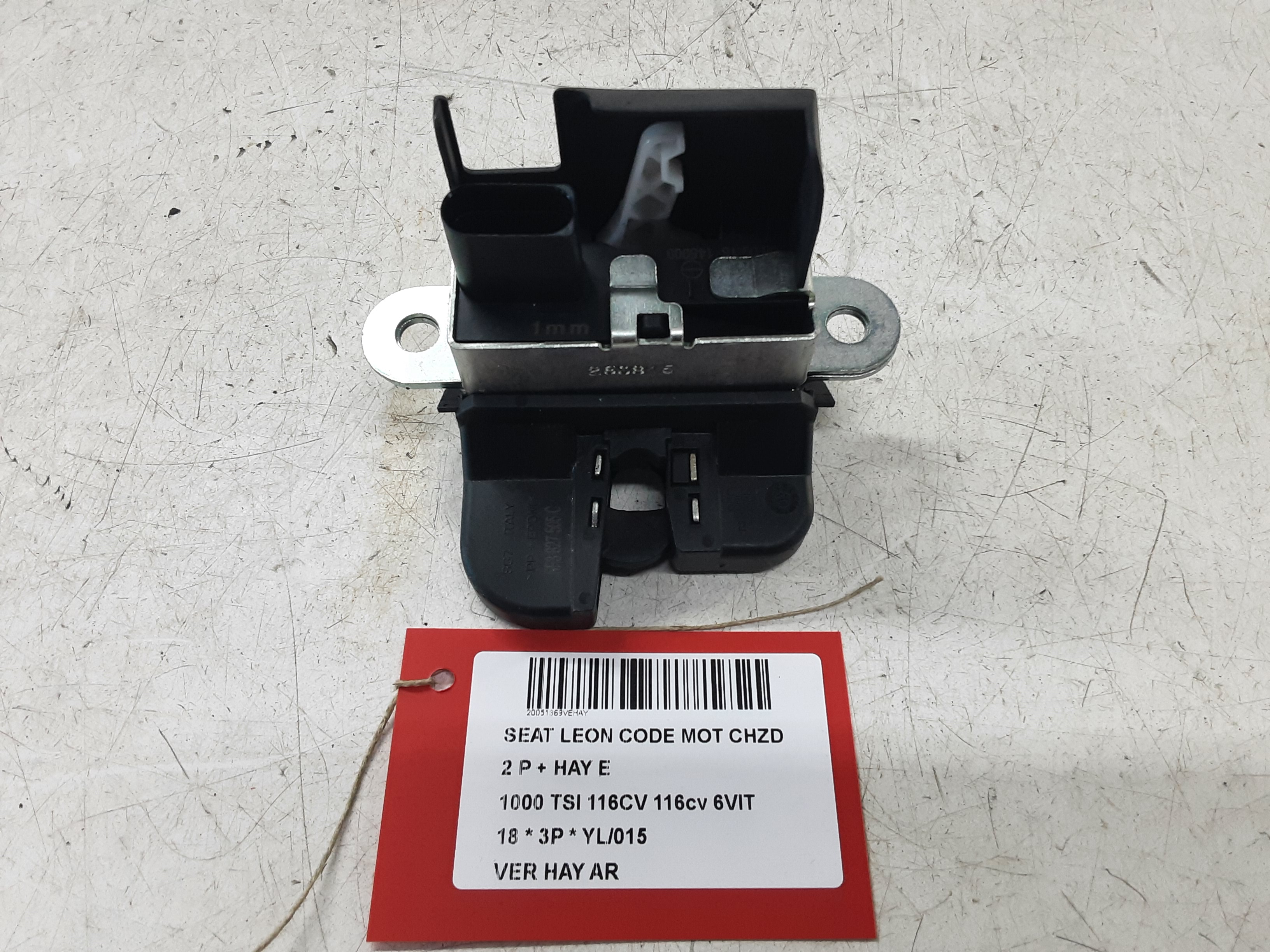 VERROUILLAGE DE HAYON ARRIERE Seat LEON (3) (5F) FaceLift 1/17 - 5/20