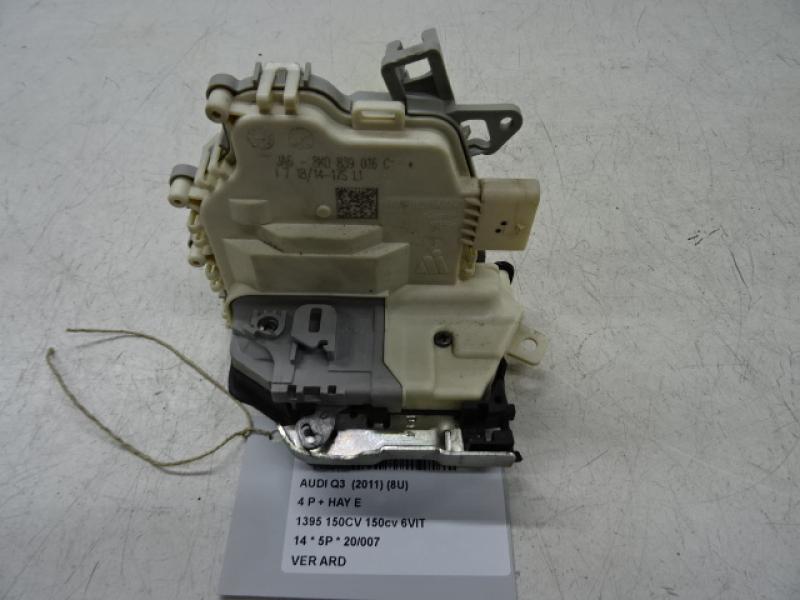 VERGRENDELING ACHTER RECHTS Audi Q3 06/11 - 15