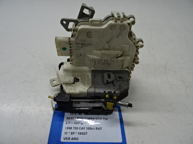 VERROUILLAGE DE PORTE ARRIERE GAUCHE Seat LEON (2) (1P)  9/05 - 12