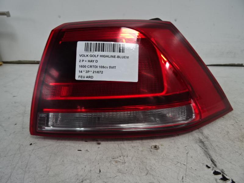 TAILLIGHT RIGHT Vw GOLF VII 11/12 - 17