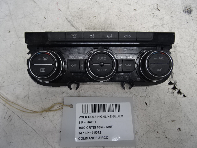 BEDIENINGSPANEEL AIRCO Vw GOLF VII 11/12 - 17