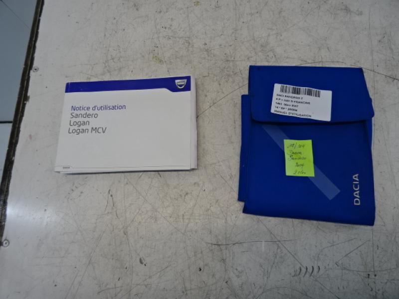 NOTITIE BOEKJE / UITLEG BOEKJE Dacia SANDERO 9/12 - 16