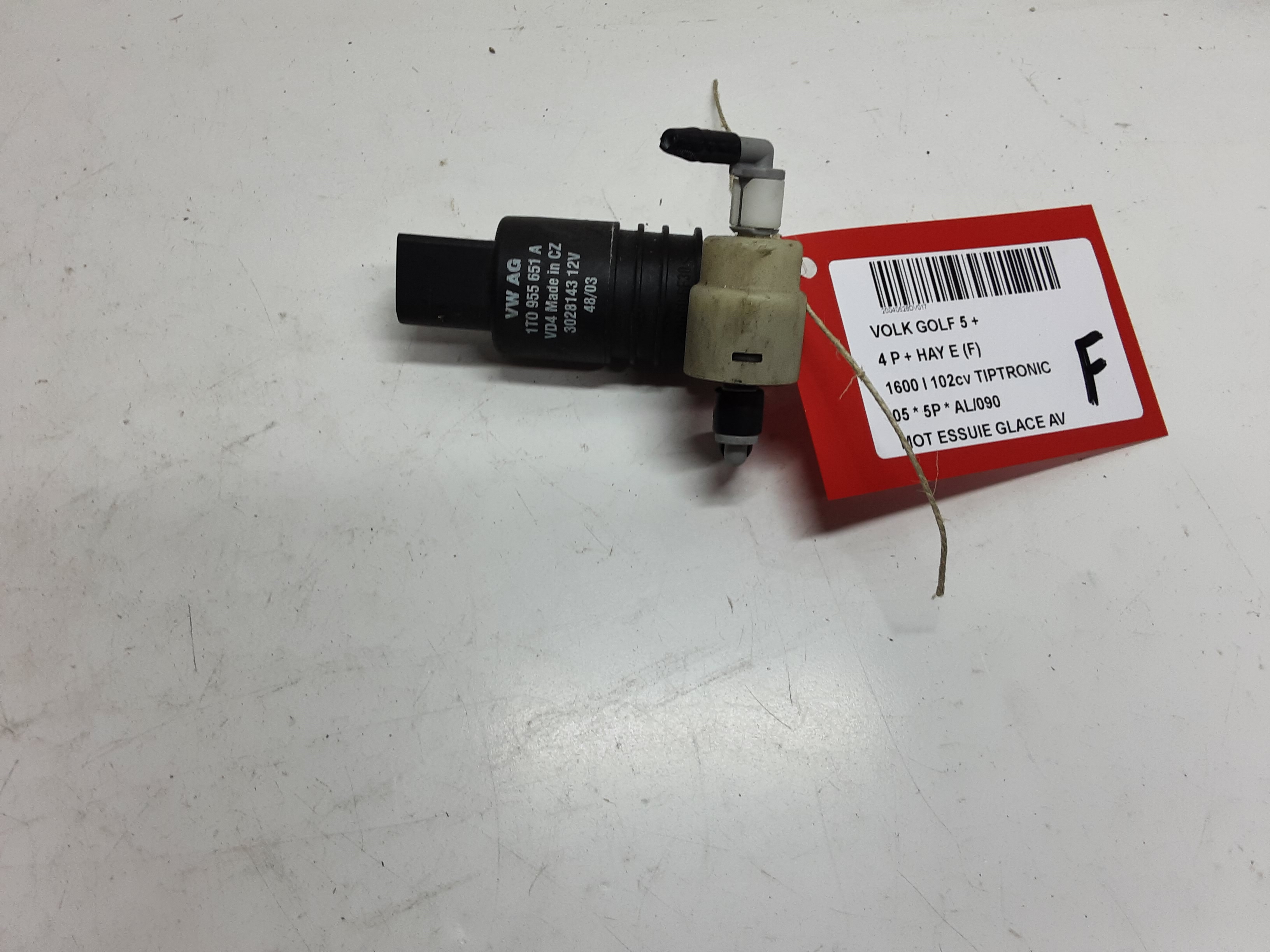MOTEUR DE LAVE-GLACE AVANT Vw GOLF V 11/03 - 08