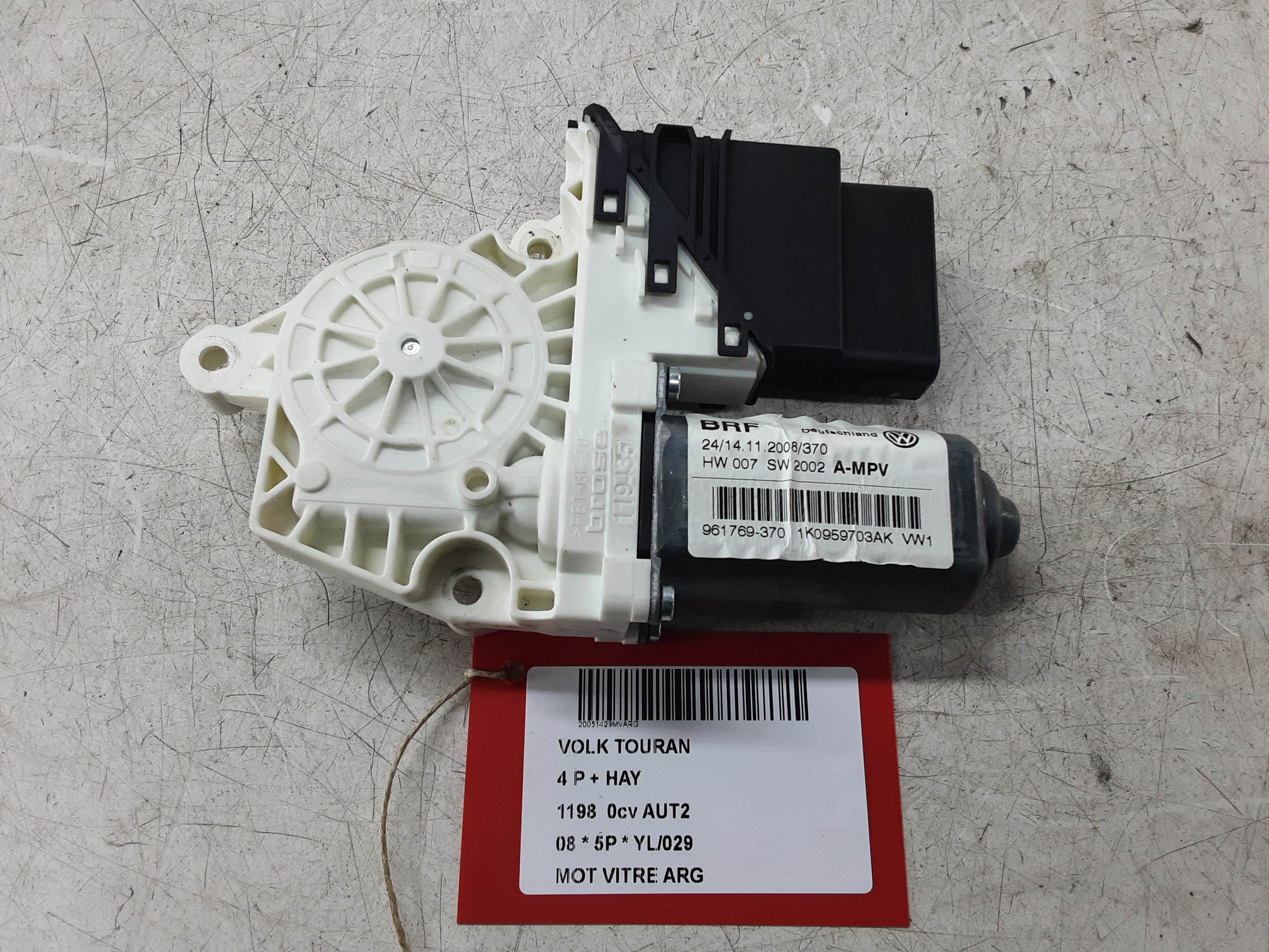 MOTOR RUITMECHANISME ACHTER LINKS Vw TOURAN 07 - 08/10