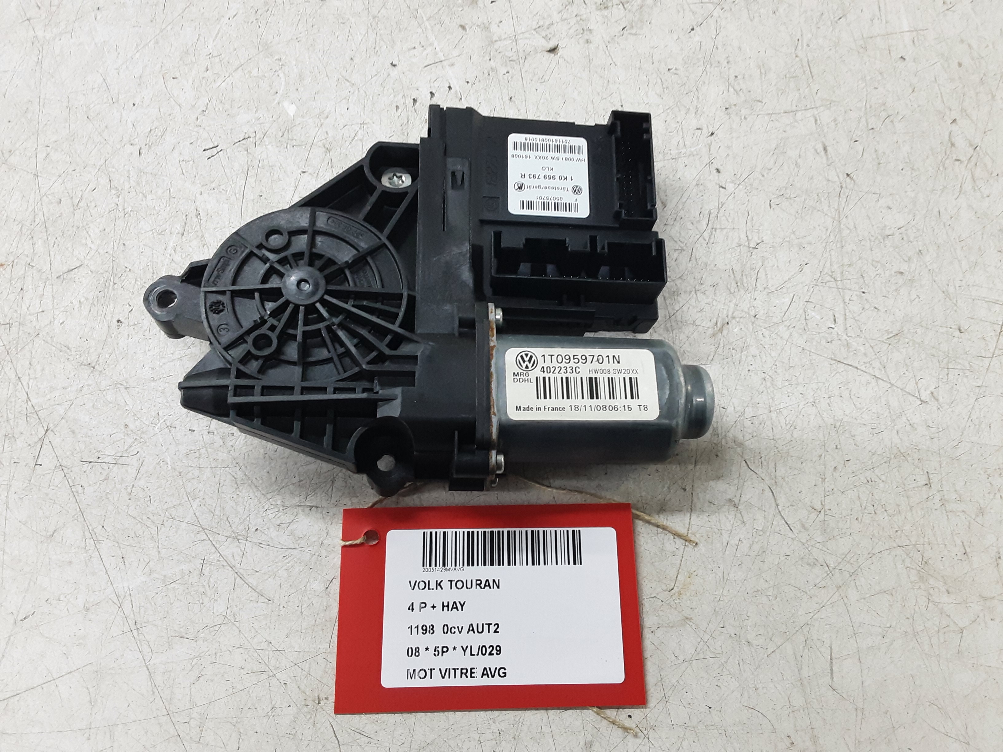 MOTOR RUITMECHANISME VOOR LINKS Vw TOURAN 07 - 08/10