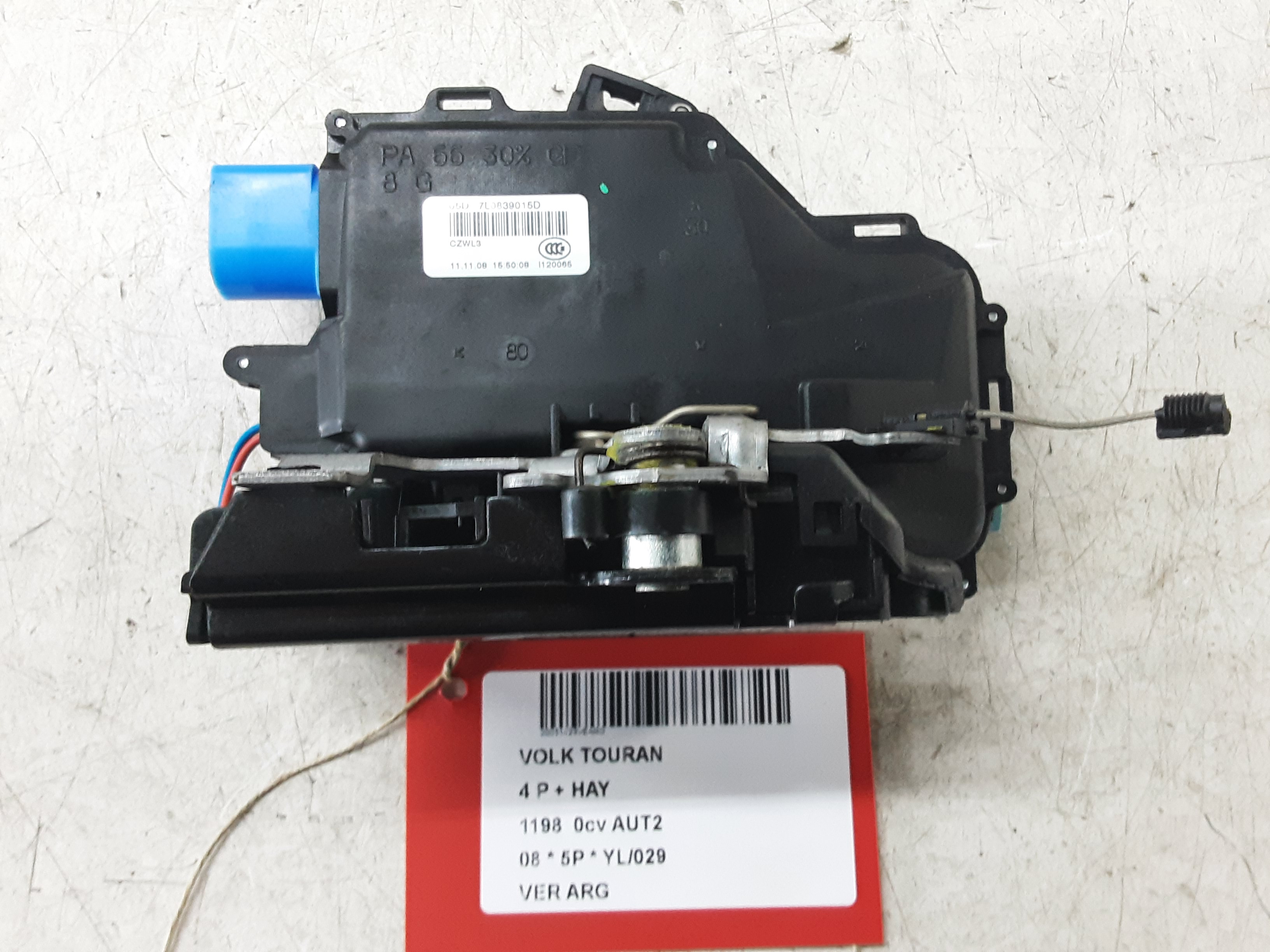 VERGRENDELING ACHTER LINKS Vw TOURAN 07 - 08/10