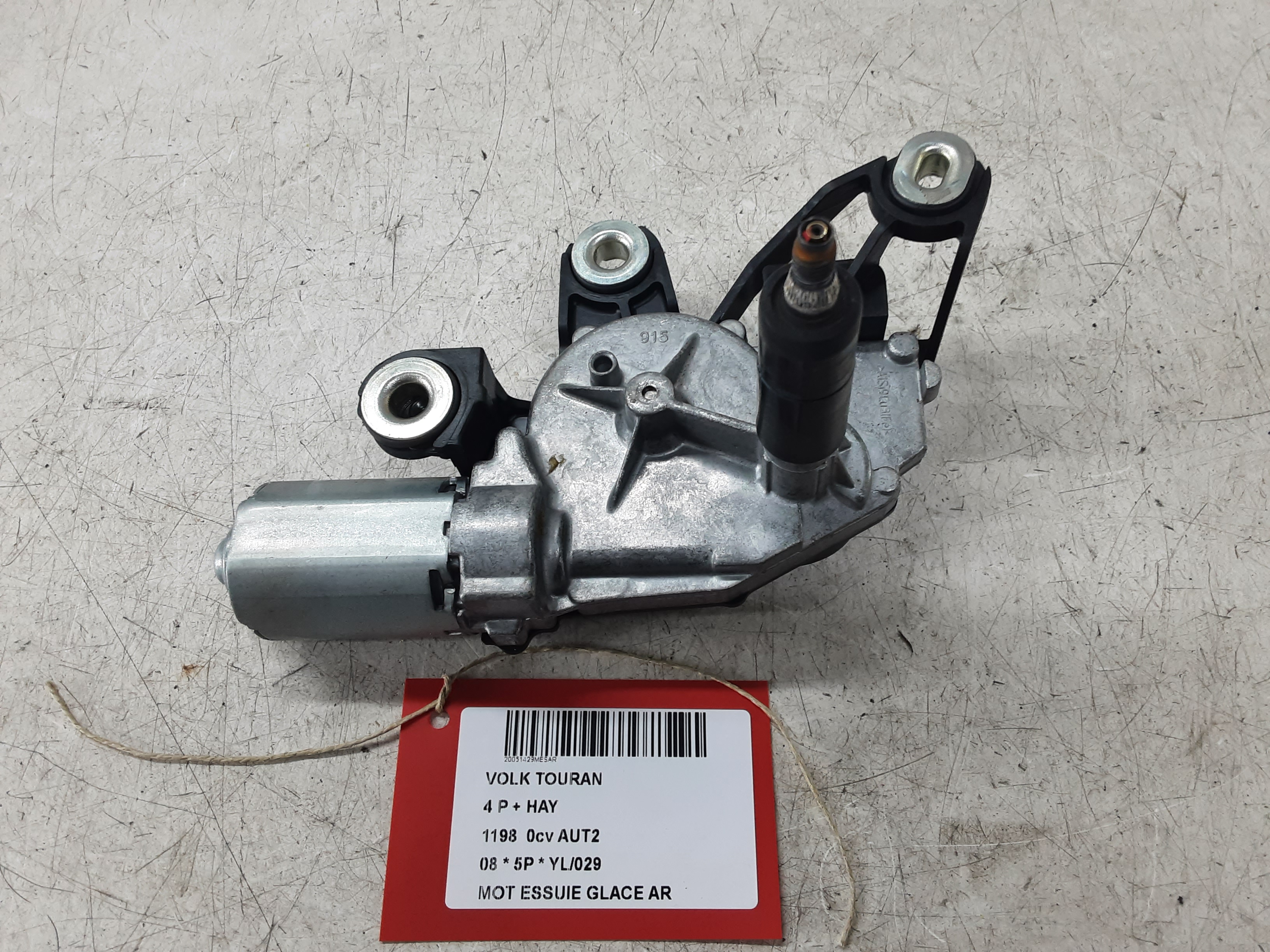 MOTEUR D&#039;ESSUIE-GLACE ARRIERE Vw TOURAN 07 - 08/10