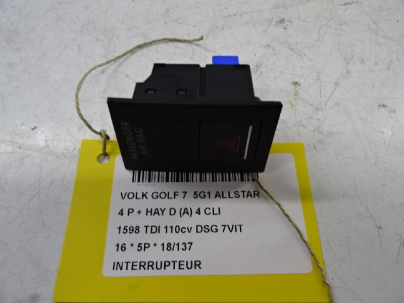 INTERRUPTEUR Vw GOLF VII 11/12 - 17